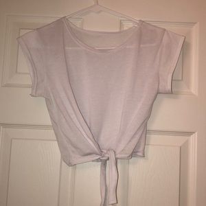 Cropped Short Sleeve with Tie